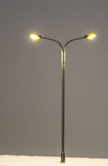 3x Straßenlampe Peitschenleuchte LED 12V Metall 2-fach mit Widerstanden in N Neu 