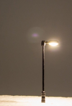 3x Straßenlampe Laterne LED 12V Metall mit Widerstanden in N Neu 