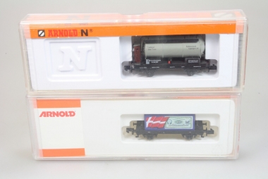 Arnold 4350 und 4500-09 2x Güterwagen Spur N neu 
