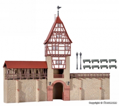 Kibri 38914 Stadtmauer mit Fachwerkturm in Weil in H0 Bausatz Fabrikneu 