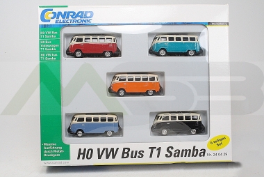 Schuco / Conrad 240429 VW Bus T1 Samba Set 5-teilig Spur H0 Neu 