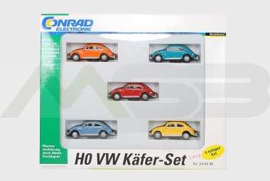 Schuco / Conrad 240430 VW Käfer-Set 5-teilig Spur H0 Neu 